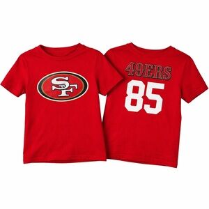 NFL San Francisco 49ers Shirt Bundle Kids Red Graphic Tee Logo Boys Girls Size 7
